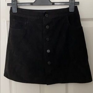 Express Jeans Faux Suede skirt black